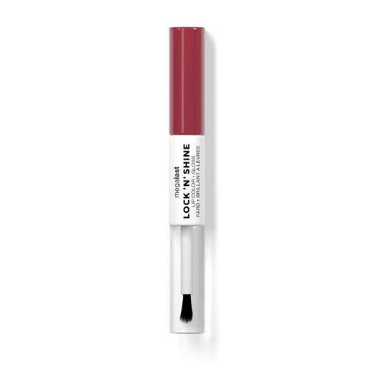 Labial Líquido 2 en 1 Mega Last Lock 'n Shine Lip Color + Gloss - Wet N Wild: Utaupia - 1