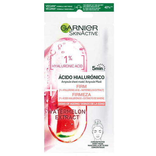 Mascarilla Facial Reafirmante Skin Active ácido Hialurónico y Sandía - Garnier - 1