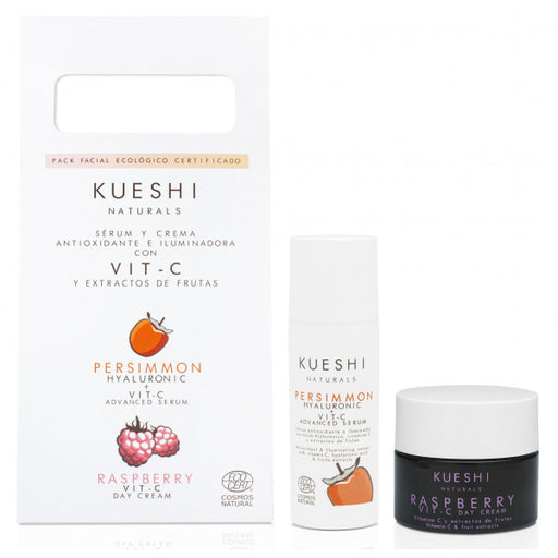 Set Crema Vitamina C + Sérum ácido Hialurónico y Caqui: 50 ml + 50 ml - Kueshi - 1