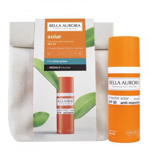 Set Gel Protección Solar Piel Mixta + Neceser - Bella Aurora - 1