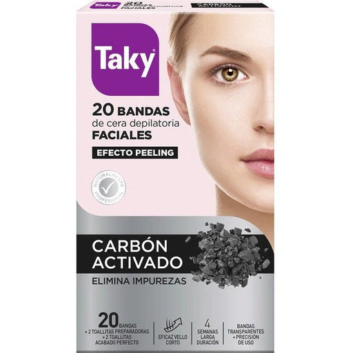 Carbón Activado Bandas Depilatorias Faciales Efecto Peeling - Taky - 1