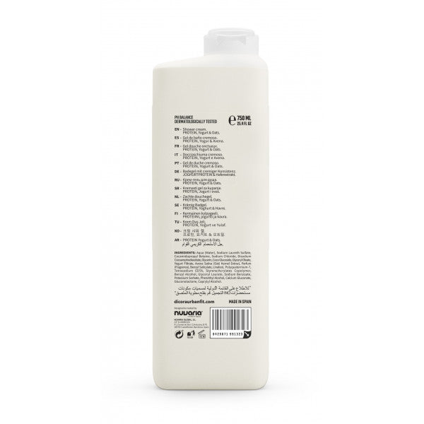 Gel de Ducha Cremoso Yogurt y Avena: 750 ml - Dicora Urban Fit - 1