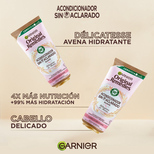 Acondicionador sin Aclarado Délicatesse de Avena - Original Remedies - Garnier - 3