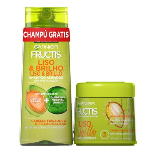 Set Champú + Mascarilla Liso & Brillo - Fructis - 1