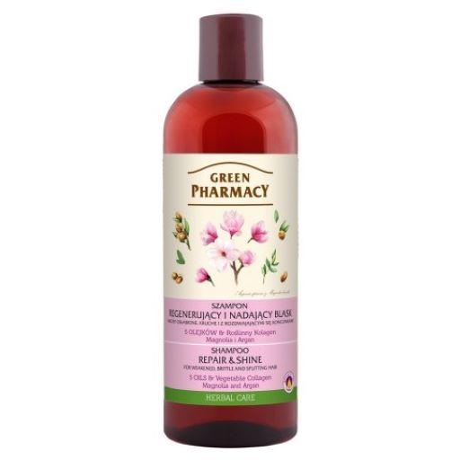 Champú Reparador y Brillo Magnolia y Argán - Green Pharmacy - 1