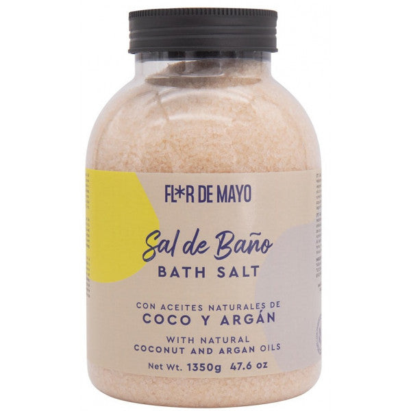 Sal de Baño Argán y Coco - Flor de Mayo : 1350 gr - 1