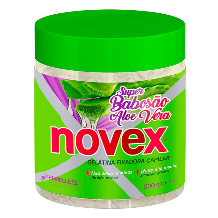 Gelatina Fijadora Super Aloe Vera - Regenera E Hidrata - Novex - 1