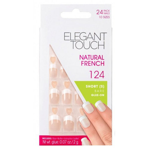 Uñas Adhesivas Manicura Francesa - Elegant Touch: 124 Short - 1