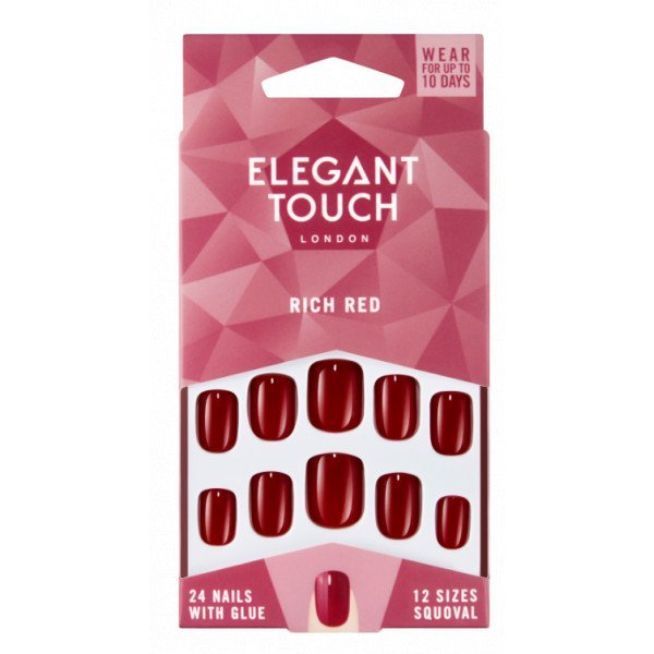 Uñas Postizas Rich Red - Elegant Touch - 1