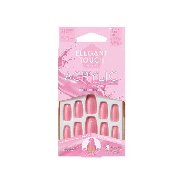 Uñas Postizas Acrylic Rose Hibiscus - Elegant Touch - 1