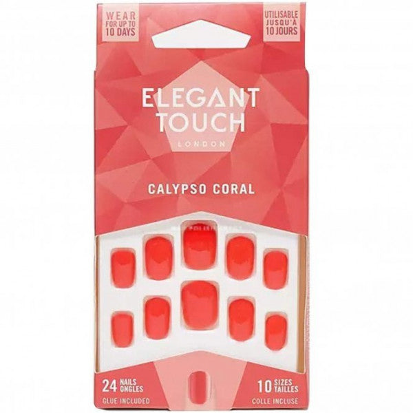 Uñas Postizas Calypso Coral - Elegant Touch - 1