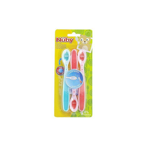 Set 3 Cucharas Termosensibles +4m - Nuby - 1