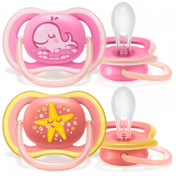 Chupete Avent Ultra Air Decorados 6-18 Meses - Philips: Rosa - 1