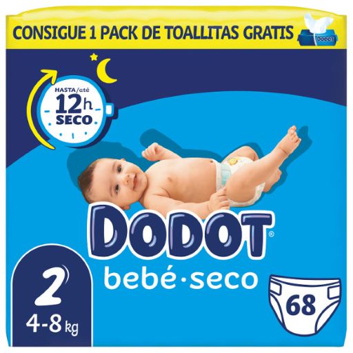 Pañales Etapas Talla 2 (3-6 Kg) - 68 Uds - Dodot - 1