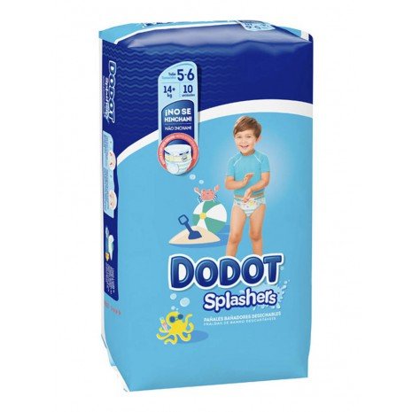 Bañador para Niño Desechable Splashers Talla 5-6 (+14 Kg) - 10 Uds - Dodot - 1