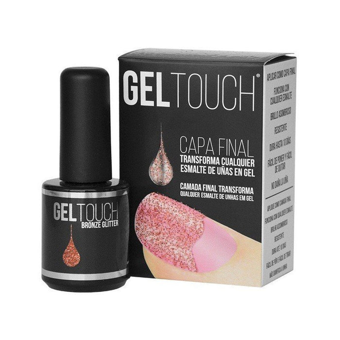 Top Coat Gel Dorado - Gold Glitter - Gel Touch: -GELTOUCH BRONZE GLITTER - BRONZE - 1