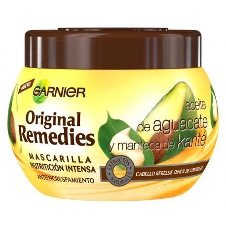 Mascarilla Nutrición Intensa Aguacate y Manteca de Karité Original Remedies 300 ml - Garnier - 1