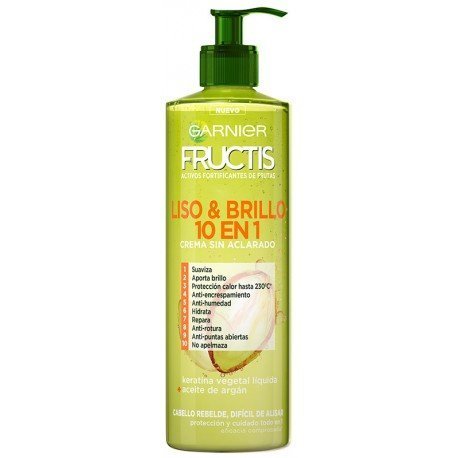 Crema 10 en 1 sin Aclarado Liso y Brillo 400 ml - Garnier - Fructis - 1