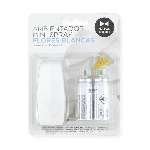 Ambientador Mini Spray Flores Blancas (ap + 2 Recambios) - Mayordomo - 1