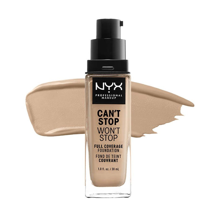 Base de Maquillaje Fluida - 24h Can't Stop Won't Stop - Professional Makeup - Nyx : CANT STOP WONT STOP 24HR F-NATURAL - 1