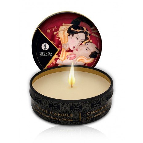 Mini Caress by Candelight Vela Masaje Fresa y Champagne 30ml - Candles - Shunga - 1