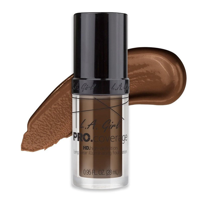 Base de Maquillaje Líquida - Pro Coverage Illuminating - L.A. Girl : Dark Chocolate - 1