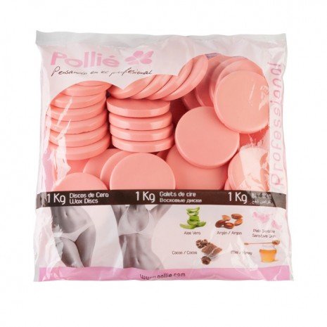 Discos Cera Caliente 1 kg - Rosa Piel Sensible - Pollié - 1