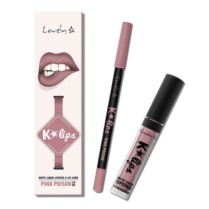 Perfilador de Labios + Labial Líquido K-lips - Lovely : set K Lips 2 - 1