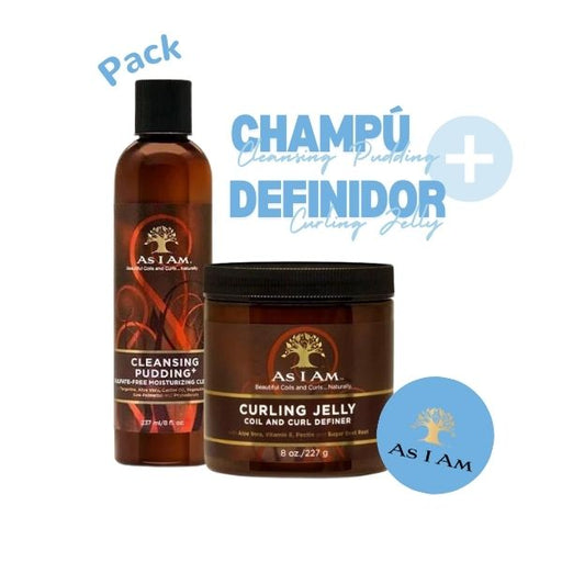 Pack Champú Cleansing Pudding + Definidor Curling Jelly - As I Am - 1