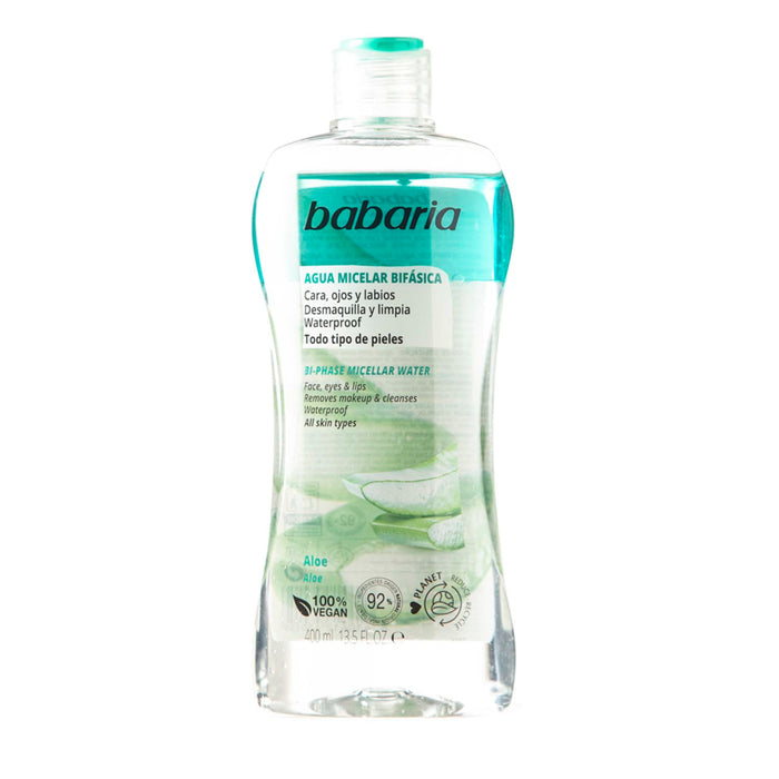 Agua Micelar Bifasica Aloe 400 ml - Babaria - 1