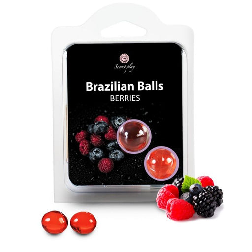 Set 2 Bolas Lubricantes Brazilian Balls Frutas Del Bosque - Secret Play - 1