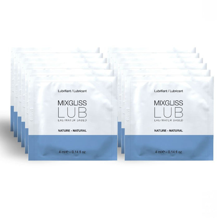 Lubricante con Base de Agua Natural 12 x 4ml - Mixgliss - 1