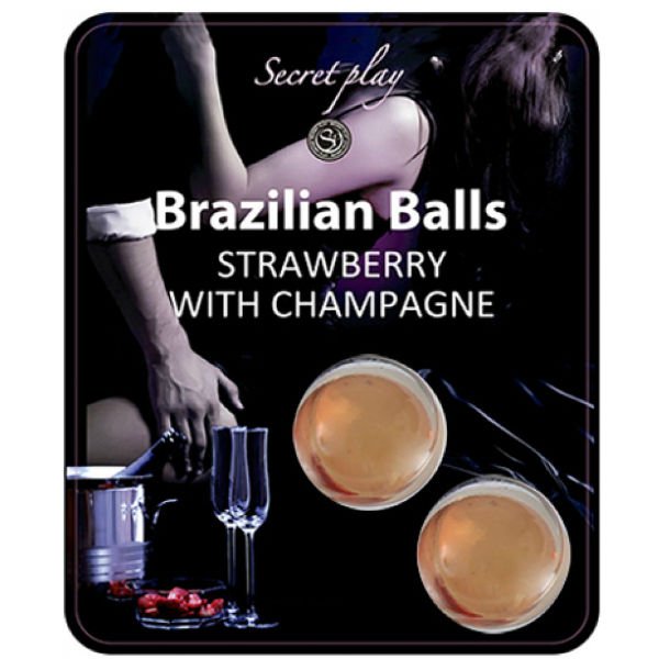 Set 2 Bolas Lubricantes Brazilian Balls Fresas & Cava - Secret Play - 1