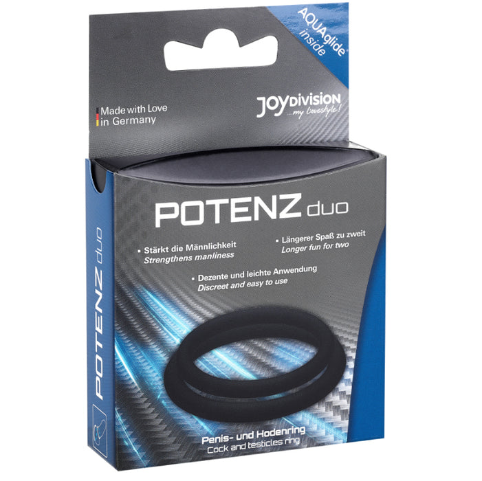 Anillos Potenciadores Erección Duo Talla M Negro - Potenzduo - 2