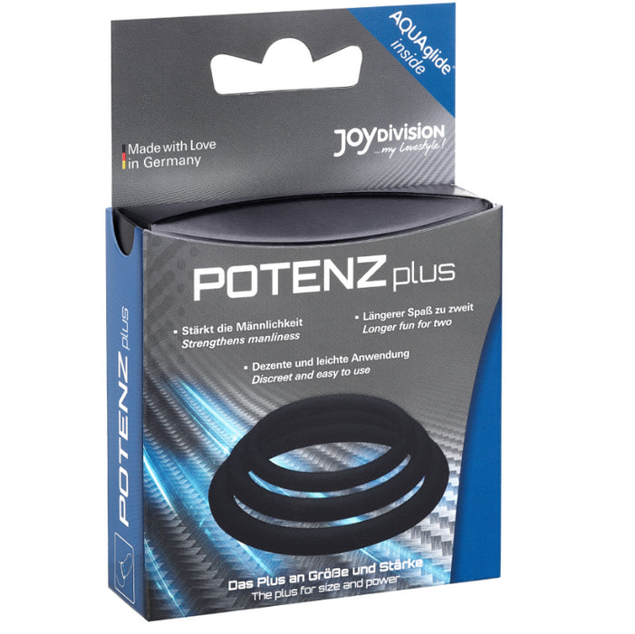 Kit 3 Anillos Potenciadores Erección Duo Talla S, M, L Negro - Potenzduo - 2