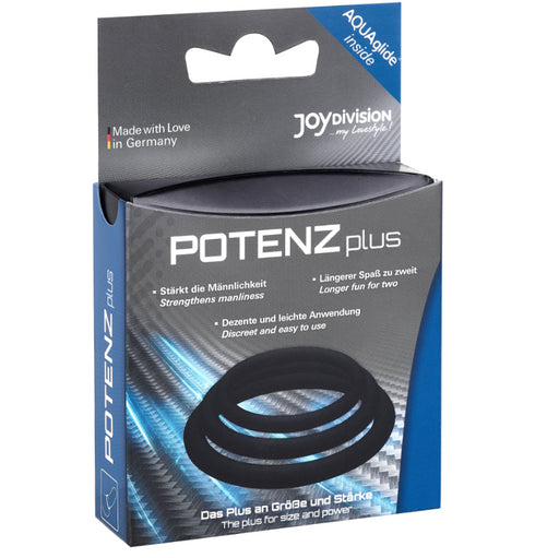 Kit 3 Anillos Potenciadores Erección Duo Talla S, M, L Negro - Potenzduo - 2