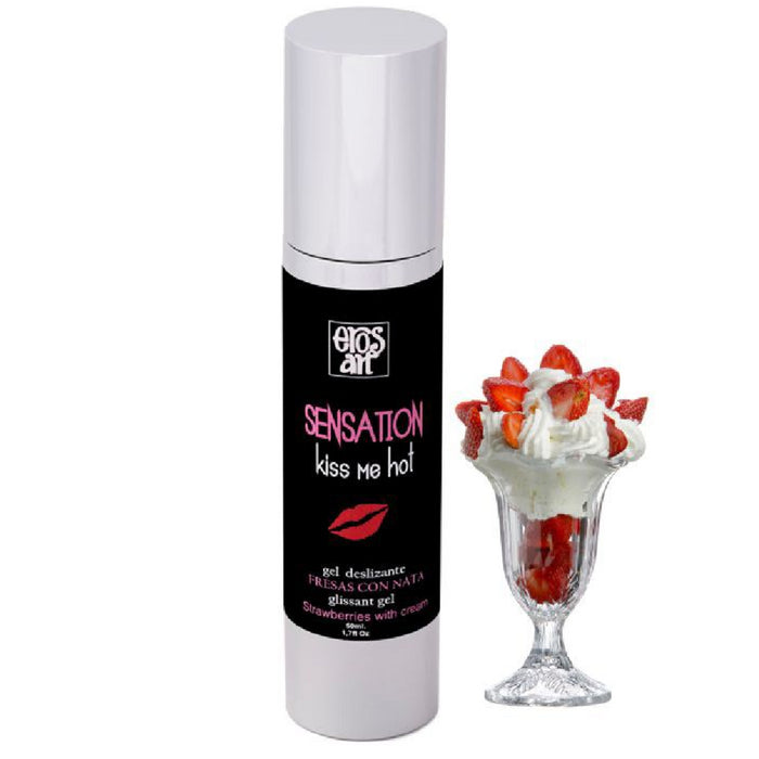 Sensattion Lubricante Natural Fresas con Nata 50ml -art - Eros - 1