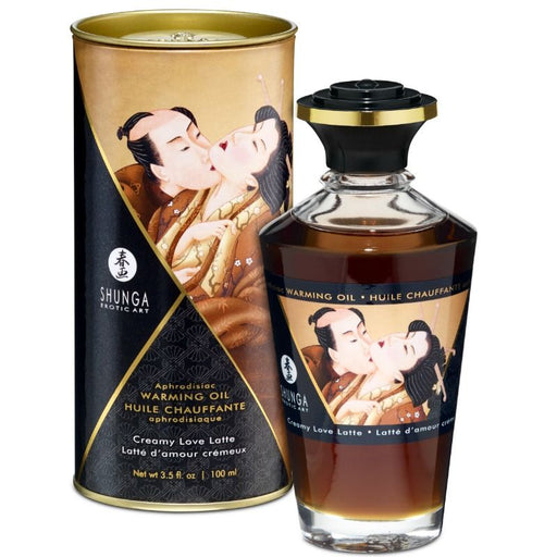 Aceite de Masaje Erótico Efecto Calor Creamy Love Latte - Oils - Shunga - 1