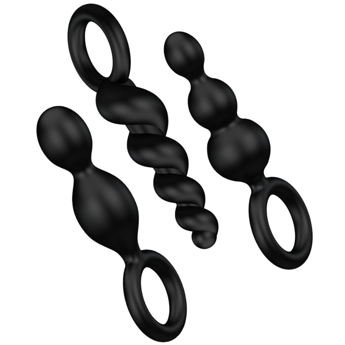 Satisfyer Anal Plugs Set 3pcs Black - Satisfyer - 1