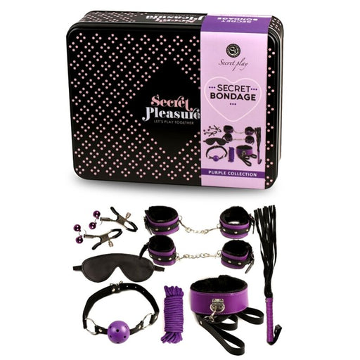 Secretplay Bdsm Set 8pcs Lila / Negro - Secretplay 100% Fetish - Secret Play - 1