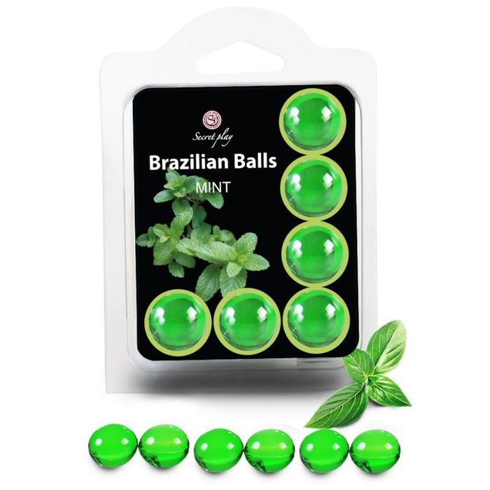 Set 6 Bolas Lubricantes Brazilian Balls Menta - Secretplay Cosmetic - Secret Play - 1