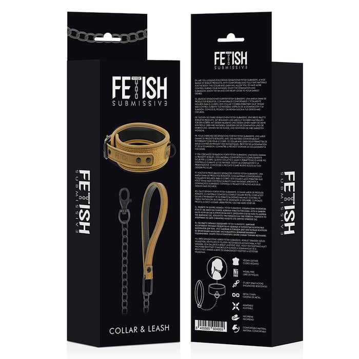 COLLAR CON CADENA - Fetish Fantasy Gold - 3