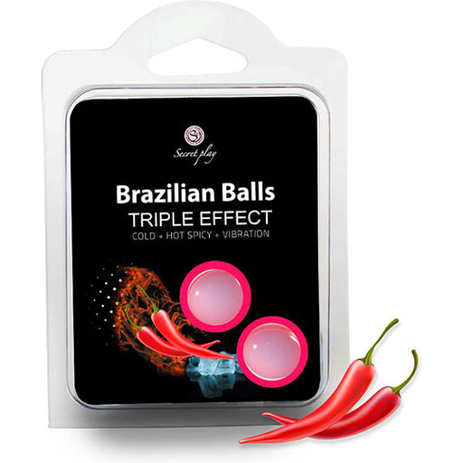 Set 2 Brazilian Balls Triple Efecto - Secret Play - 1