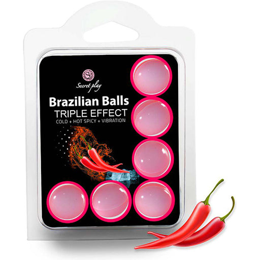 Secret Play Set 6 Brazilian Balls Triple Efecto - Secret Play - 1