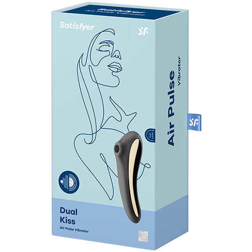 Dual Kiss Estimulador Clitoris - Negro - Satisfyer - 2