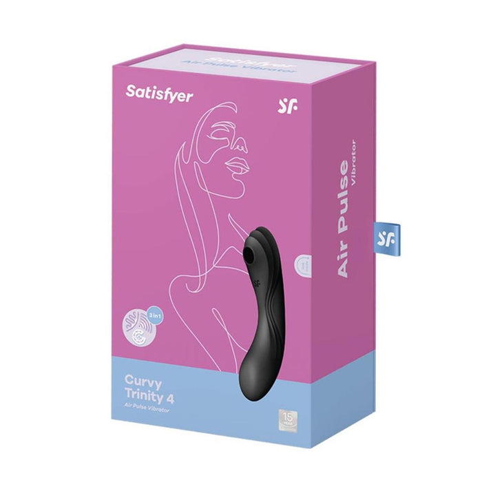 Curvy Trinity 4 Estimulador y Vibrador - Negro - Satisfyer - 1