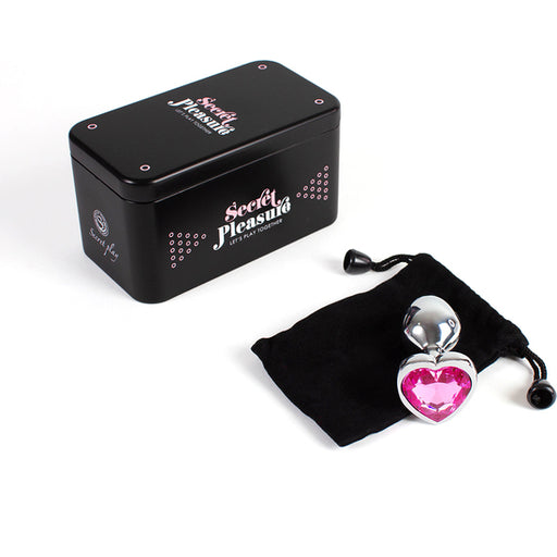 Secret Play - Metal Butt Plug Corazón Fucsia Talla S 7 cm - Secret Play - 2