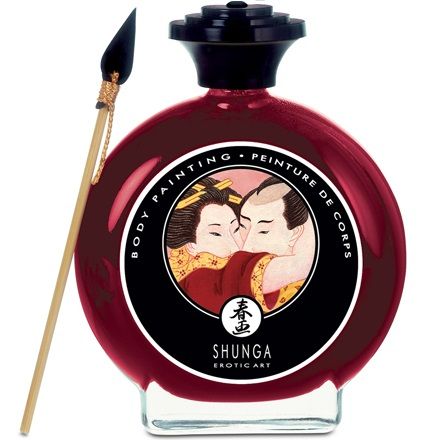 Pintura Corporal Comestible Fresas & Champagne - Massage Cream - Shunga - 1