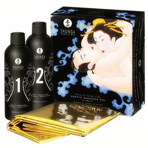 Gel de Masaje Erótico Oriental Cuerpo a Cuerpo Frutas Exóticas - Kits - Shunga - 1