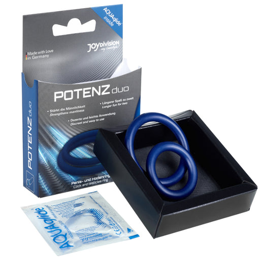 Anillos Potenciadores Erección Duo Talla M Azul - Potenzduo - 1